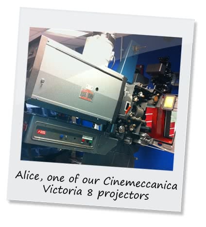 One of our film projectors, Alice